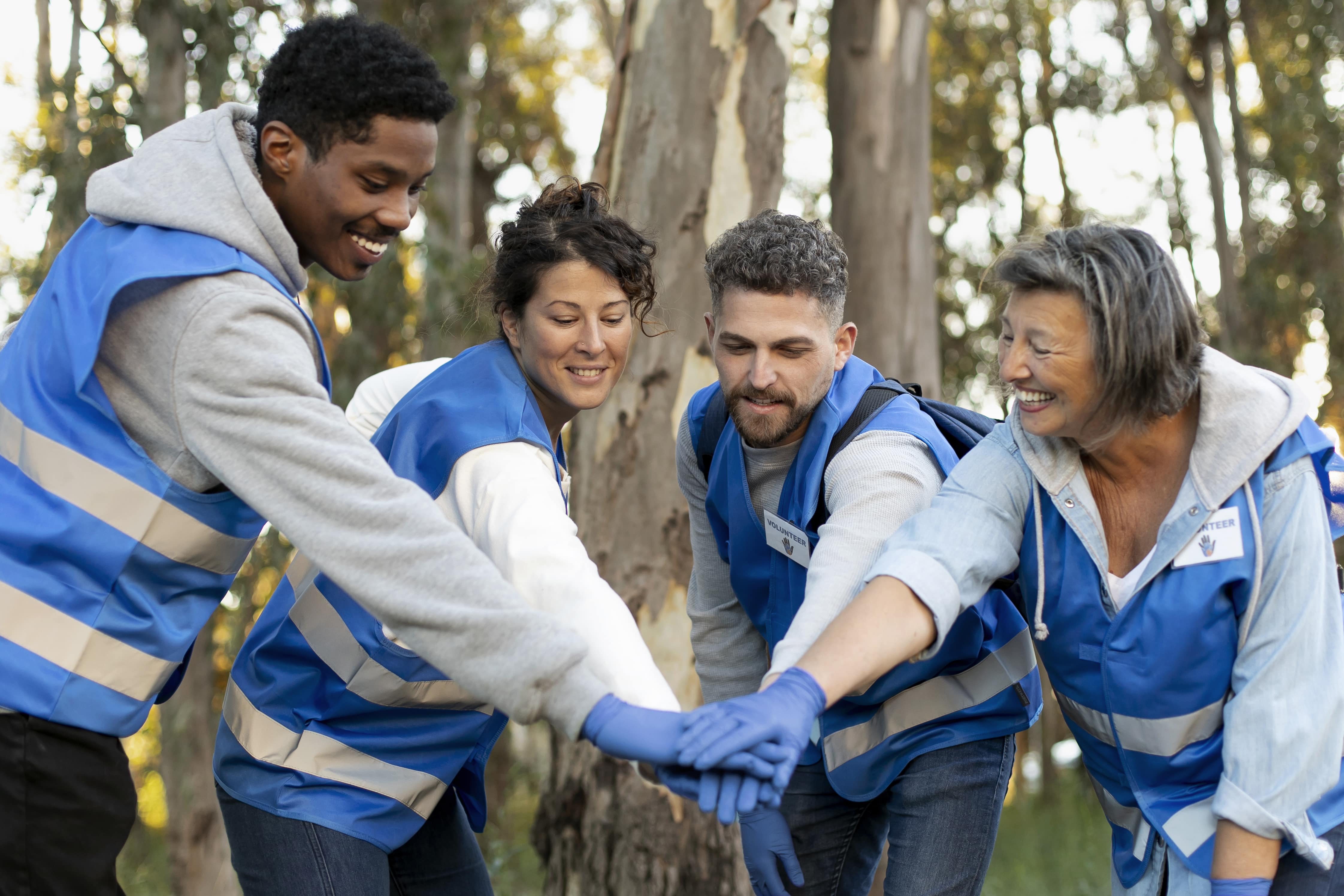 a group of volunteers